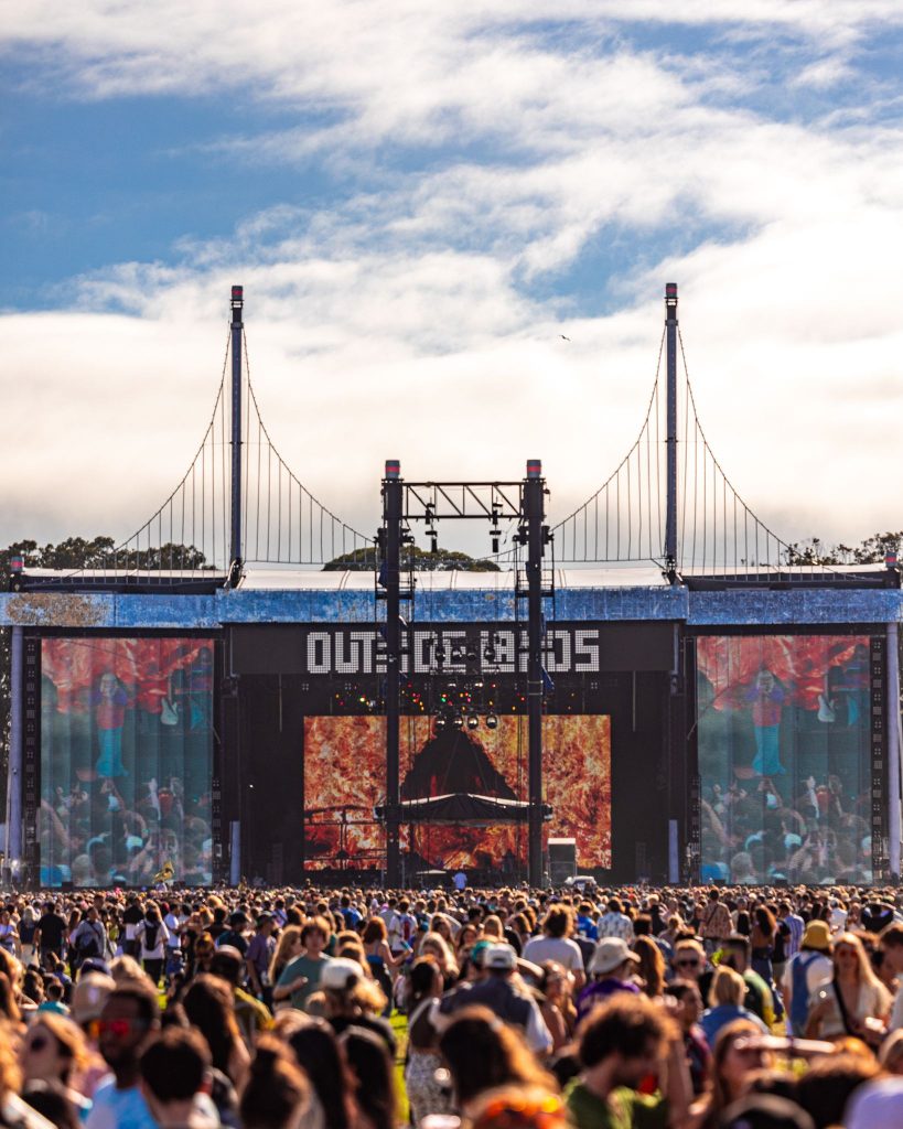 Picture of the Golden Gate Arches over the Outside Lands Main Stage