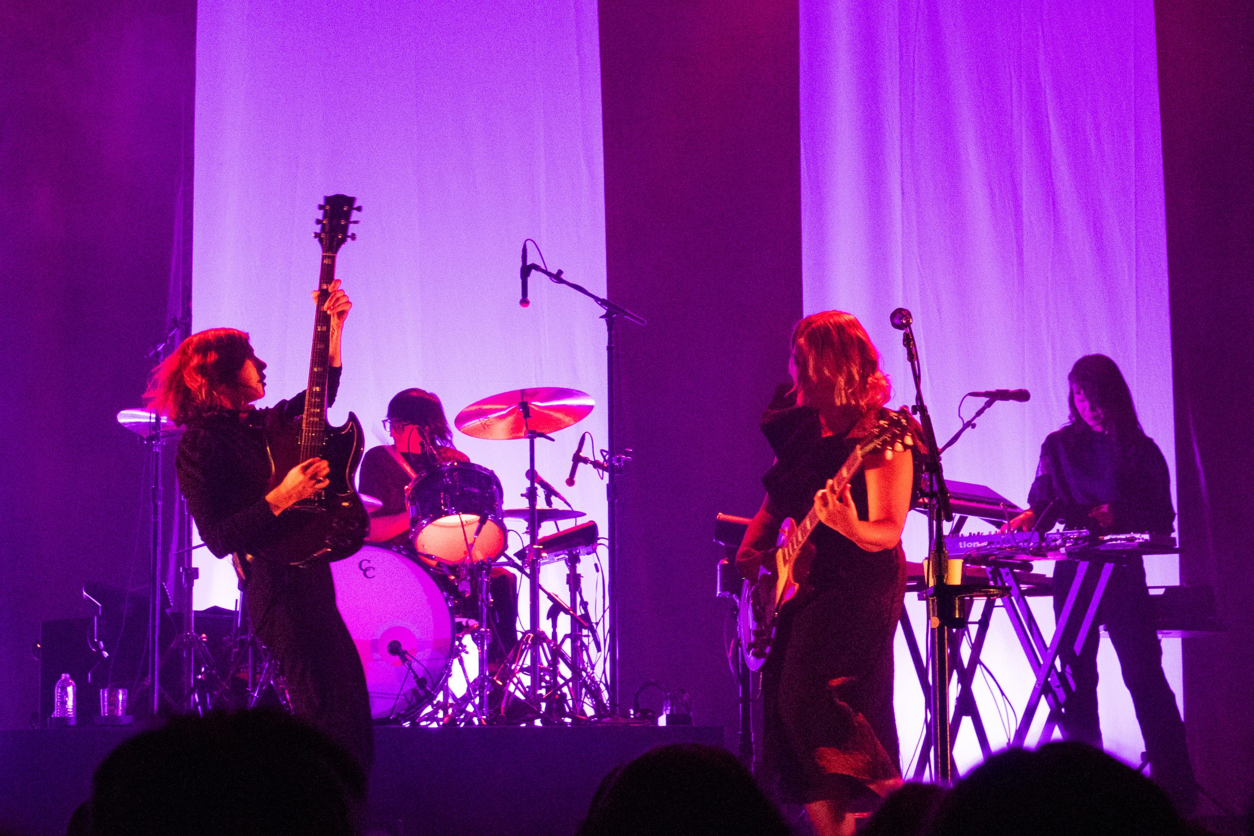 Sleater-Kinney on stage.