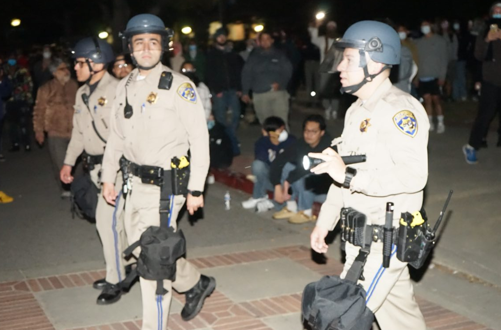 CHP officers called to UCLA campus to clear the Palestine Solidarity Encampment.